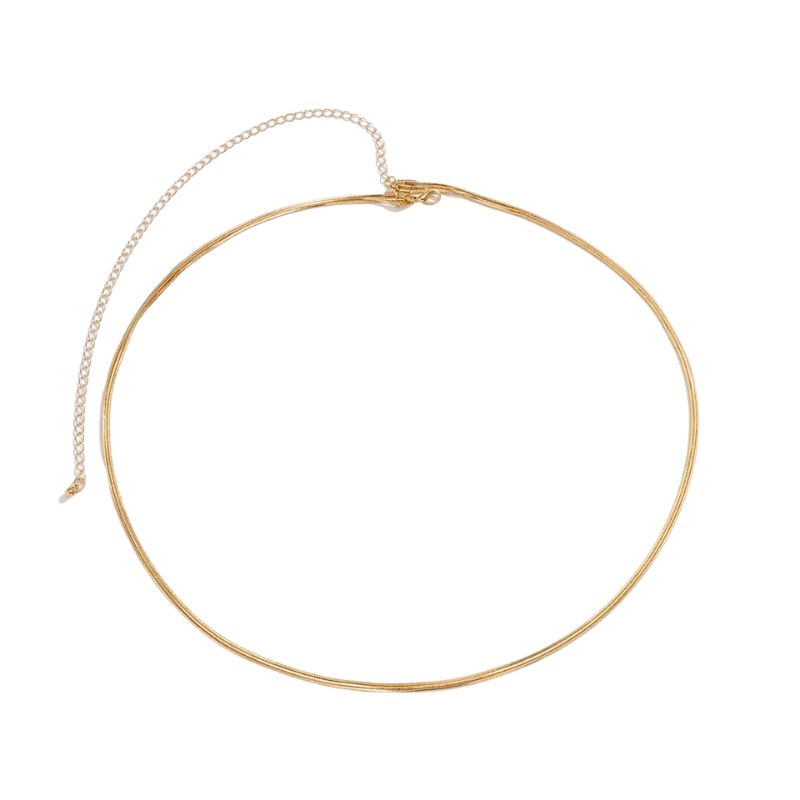 18K Gold Plated Silk Snake Chain Waist